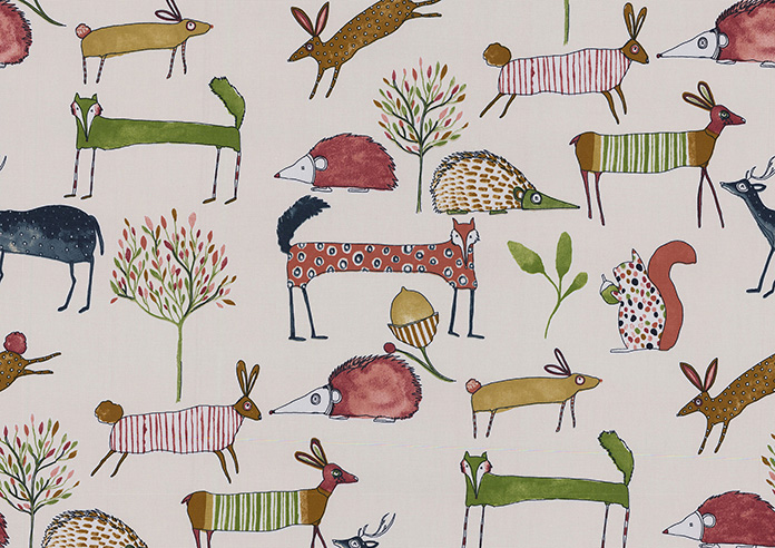 Oh My Deer, Berry - Roman Blind - Image 6